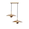 Cornel 2 Light Gold Metal Hanging Pendant Light