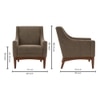 Claudia Boucle Fabric Arm Chair in Brown Colour