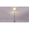 Blaze Off White Fabric Floor Lamp with Steel Steel Base
