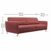 Rockson Fabric Sofa (Pink)