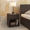 Zoey Engineered Wood Bedside Table in Dark Wenge Finish