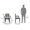 Aurelio Study Chair Without Headrest in Macadamia Brown Hopsack Weave Colour