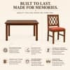 Globally Indian Pranika Solid Sheesham Wood 6 Seater Dining Table Set 6 Chairs Terracotta Orange
