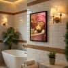 The Castle Decor Relaxing Otter Bathtub Bathroom Wall Art 8x12 Inch