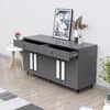 Hexa Red Multipurpose Storage Cabinet With 2 Drawer 4 Door in Slate Grey Colour