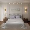 Stoa Paris Satin Bedsheet King Size Bed heet King Blue Combo 4