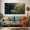 The Castle Decor Krishna Ji Wall Painting Wooden Framed 27x48 Inch (Style 14)