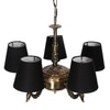 Devansh Gold Antique Wall Mounted Lamp With Black  Cotton Shade