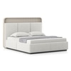 Valeria Engineered Wood Queen Size Bed with Hydraulic Storage Bed in Beige Finish