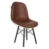 Beautiful Leatherette Dining Chair in Brown & Cream Colour