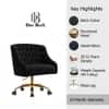 Doe Buck Clemence Modern Black Tufted Velvet Office Chair