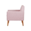 Thomas Fabric Lounge Chair in Pink Colour