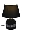 Linear Pattern Artisan Table Lamp Black Base