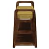 Holmsvik Solid Wood Shoe Rack with Seating in Walnut Brown finish