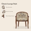 Florence ArmChair in Mustard Mist Ikat Colour and Teak Finish