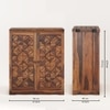Parquet Sheesham Wood Bar Cabinet in Provincial Teak Finish