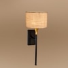 Devansh Metal Electric Wall Light in Black Colour with White Shade Count of 1 Light