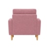 Oliver Boucle Fabric Lounge Chair in Pink Colour