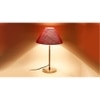 Zyair Pink Natural Fiber Shade Table Lamp with Steel Steel Base