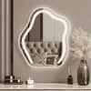 Wavy LED Backlit Mirror Designer Flower Shape for