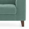 Verona Luxe 3 Seater Fabric Sofa in Dusty Turquoise Velvet Colour