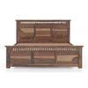 Fidora Solid Wood King Size Non Storage Bed In Teak Finish