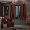 Stoa Paris Velvet Curtains for Window, Premium Dim-Out Curtain for Pack of 2, Date Night - Caramel Caress