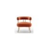 Bonnita Solid Wood Accent Chair in Orange Colour