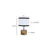 Ewald Multicolour Fabric Shade Table Lamp with Natural Wooden Base