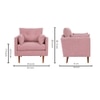 Arihana Boucle Fabric Arm Chair in Pink Colour