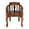 Puchu Solid Wood Arm Chair in Honey Oak Colour
