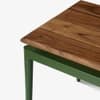 Chalet Teak Wood Side Table in Olive Green Colour