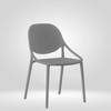 Kepler Brooks Lyra Cafeteria Dining Chair in Grey Colour