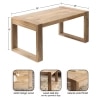 Cleburn Rectangle Living Room Coffee Table with Solid Mango Wood Design