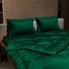 Stoa Paris Comforter Set Double Bed, 300TC Satin Double Bed Comforters in Emerald Green