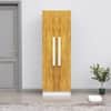 Hexa Red Wooden 2 Door Wardrobe with 4 Shelves in Frosty White and Giant Wood Colour