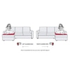 Kowloon Sectional 3 Seater Pull Out Sofa cum Bed In Pebble Grey Colour