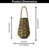 Luxe Home Hanging Bamboo Lantern with Handle or Glass Jar - 2025-115-3 Brown (32x20x20 cm)