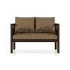 Alden 2 Seater Wooden Sofa (Peanut Brown Velvet)