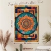 Abstract Geometric Mandala Canvas Wall Art 22 x 34 Inch