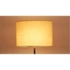 Rastus Off White Fabric Floor Lamp with Black Iron Base