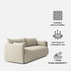 Cozychic Wood 3 Seater With Upholstery Non Storage Sofa In Yellow Colour