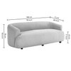 Morgen Boucle Fabric 3 Seater Sofa In Grey