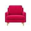 Oliver Boucle Fabric Lounge Chair in Red Colour