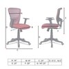 Peacifice Mid Back Ergonomic Chair in Red Colour