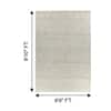 Jaipur Rugs Soft Textured Wool 6'6x9'10 Feet Nickel Hand Knotted Rug Carpet
