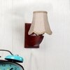 Devansh Wood Wall Mounted Lamp With Beige Jute Shade