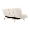 Bonnes 3 Seater Fold Out Sofa cum Bed  in Cream Colour