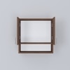 2 Doors Modular Wall Mounted Kitchen Cabinet With Organizer Shelf In Cochwood Brown Finish