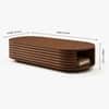 Rivona Sheesham Wood Capsule Coffee Table in Walnut Finish